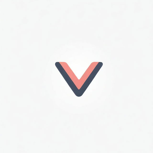 Design a stylish and trendy logo in the shape of the letter 'V', emphasizing a fashion-forward aesthetic.