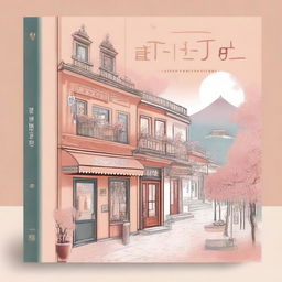 Create a book cover for a romantic story set in Seoul titled 'Entre Pliês e Café com Chantili: Uma História de Amor em Seul'