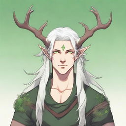 A 25-year-old young male half-dryad with a slender but strong build