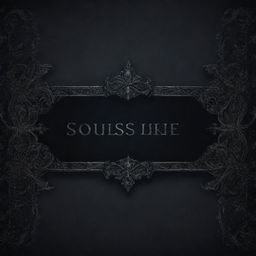 A dark, gothic text box banner with intricate details designed to fit the theme of a souls-like game.