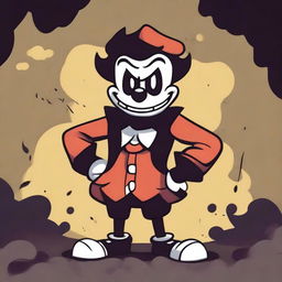 Create an image of a villain named Cuphead