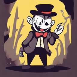 Create an image of a villain named Cuphead