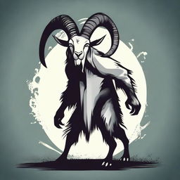 Create an image of a monster named 'The Goat'