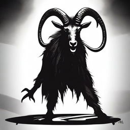 Create an image of a monster named 'The Goat'