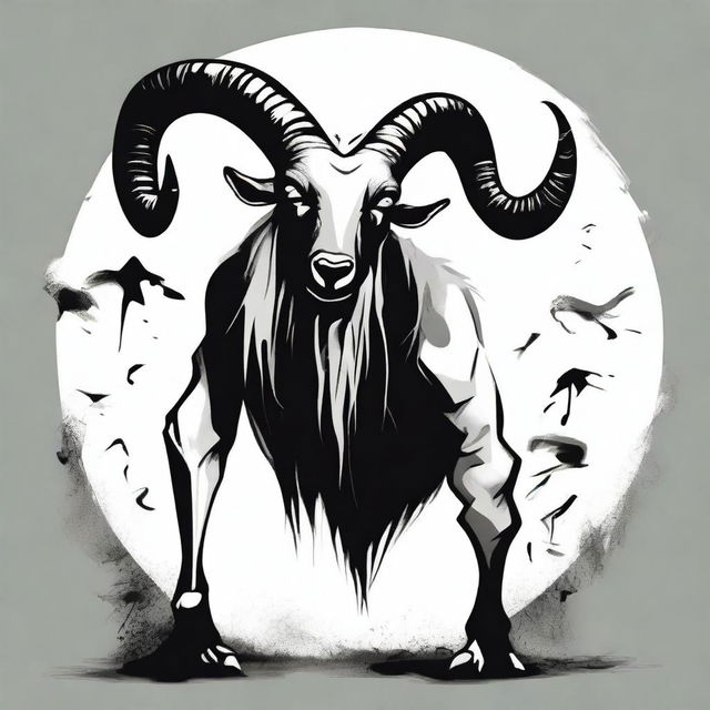 Create an image of a monster named 'The Goat'