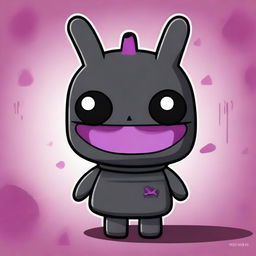 Create a horror-themed image of Moxy from UglyDolls