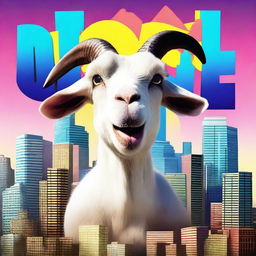 Create a vibrant and humorous movie poster for 'GOAT SIMULATOR THE MOVIE 2'