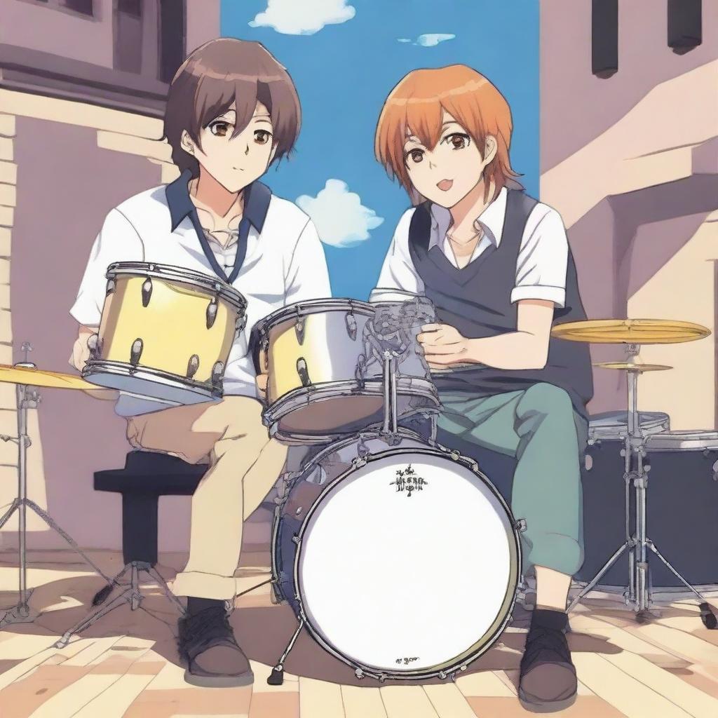 A cute and loving couple featuring two men, where one is a rock drummer and the other is an Argentinian foreigner