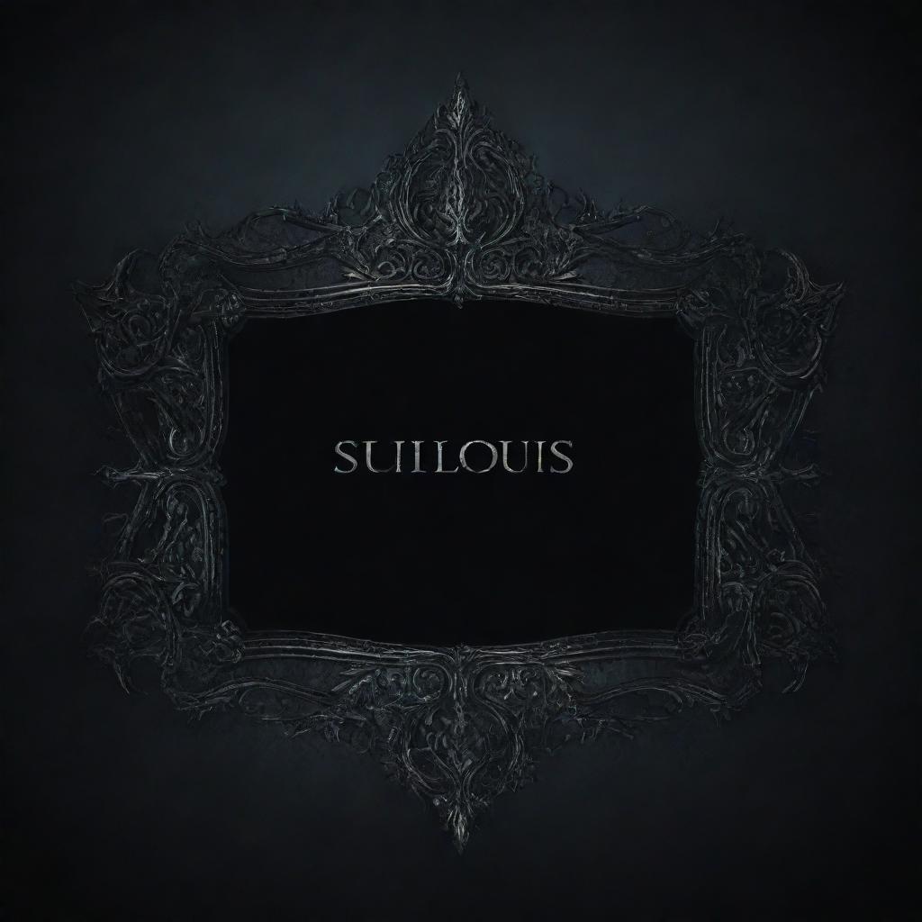 An intricately designed, gothic text box banner, reflecting the dark and atmospheric style of a souls-like game.