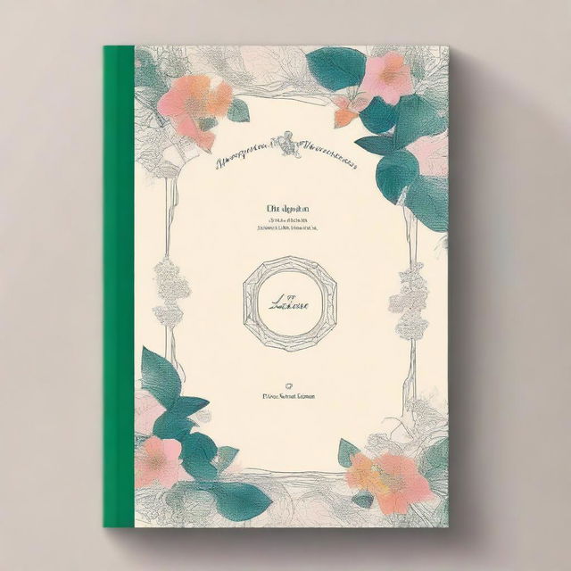 Uma capa de livro elegante com um design intrigante