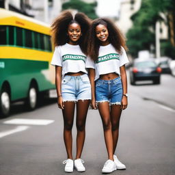 Um adolescente com estilo da moda brasileira, pele branca e cabelo liso