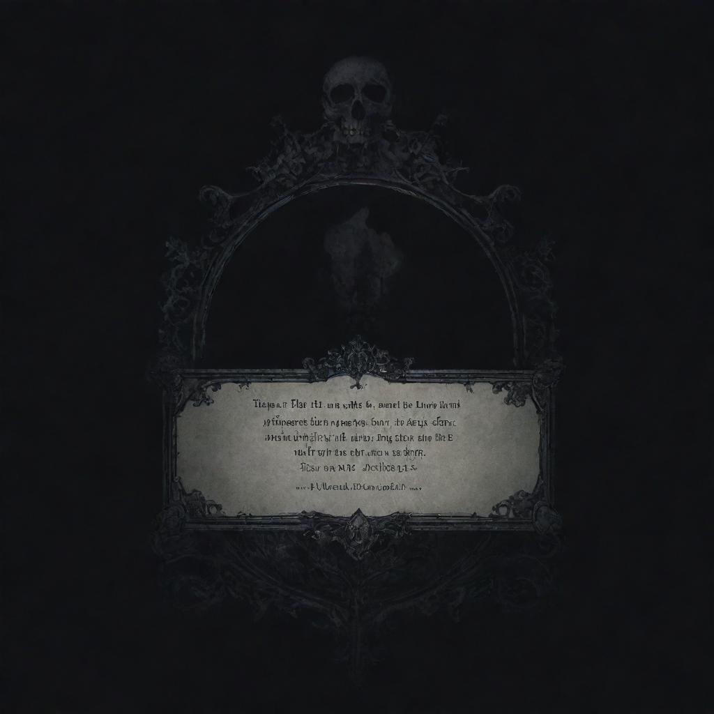 A text box banner with a dark, gothic aesthetic suited for a souls-like game.