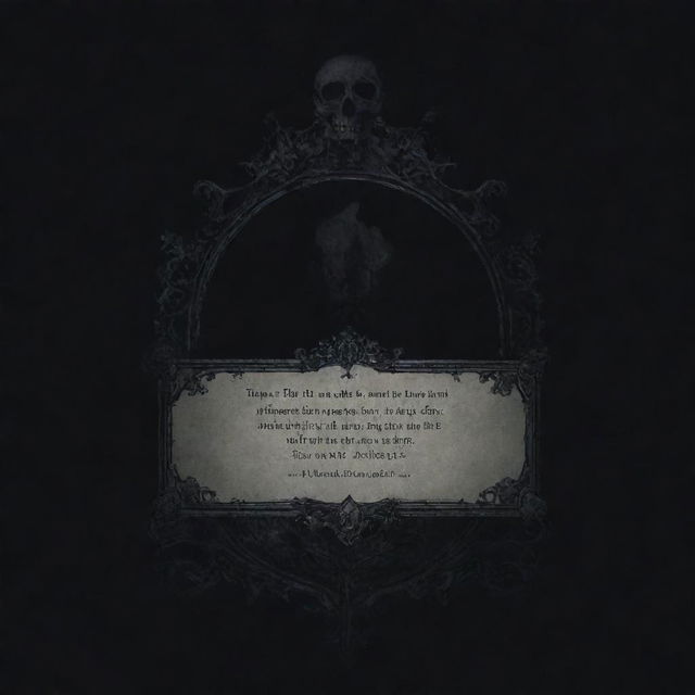 A text box banner with a dark, gothic aesthetic suited for a souls-like game.