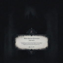 A text box banner with a dark, gothic aesthetic suited for a souls-like game.