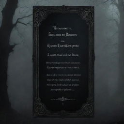 A dark, intricately designed text box banner fitting the gothic, atmospheric mood of a souls-like game.