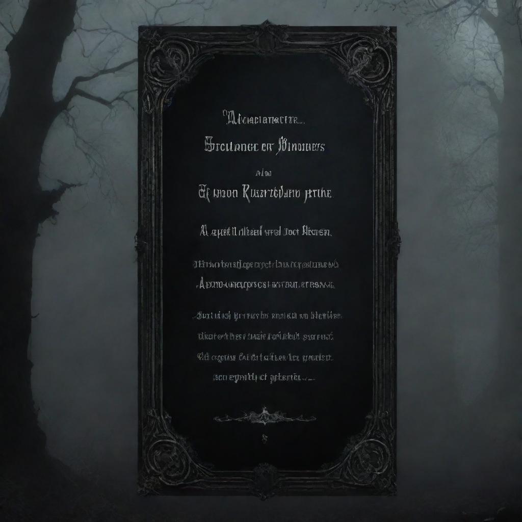 A dark, intricately designed text box banner fitting the gothic, atmospheric mood of a souls-like game.