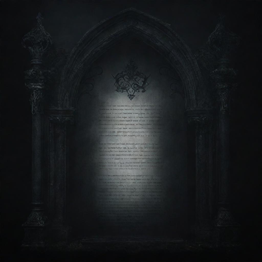 A dark, intricately designed text box banner fitting the gothic, atmospheric mood of a souls-like game.