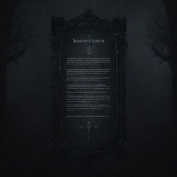 A dark, intricately designed text box banner fitting the gothic, atmospheric mood of a souls-like game.