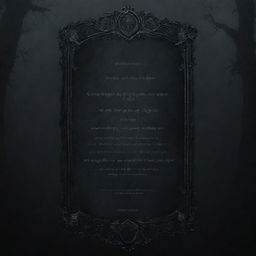 A dark, intricately designed text box banner fitting the gothic, atmospheric mood of a souls-like game.