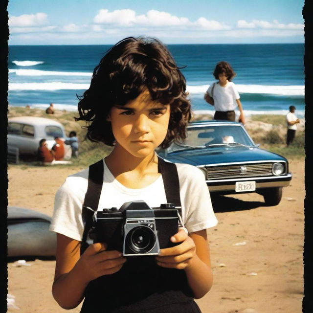 Movie poster featuring a 10-year-old girl with short, dark, curly hair in a mullet cut