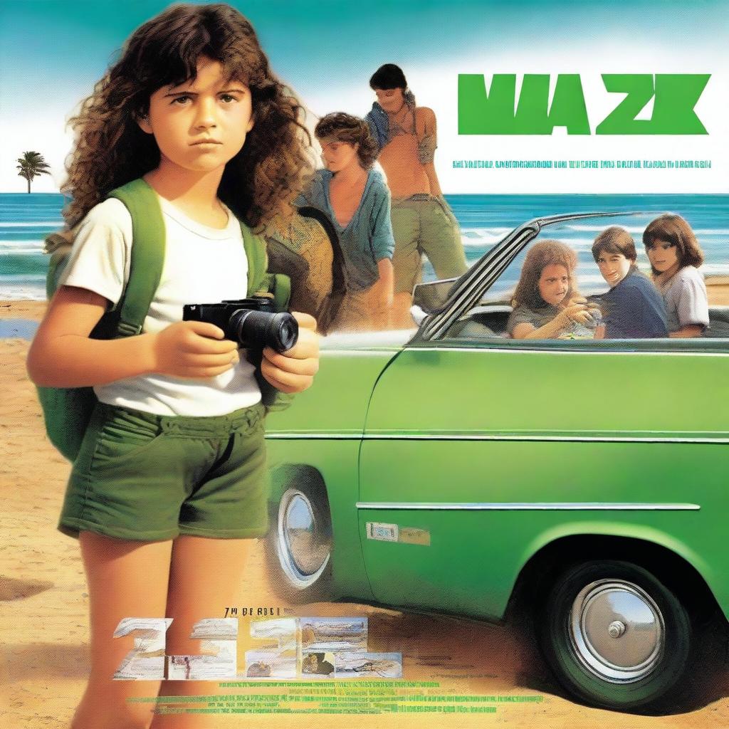 Movie poster featuring a 10-year-old girl with short, dark, curly hair in a mullet cut