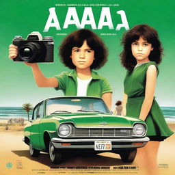 Movie poster featuring a 10-year-old girl with short, dark, curly hair in a mullet cut