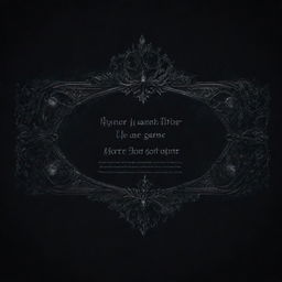 A dark-themed, intricately designed text box banner that matches the gothic ambiance of a souls-like game.