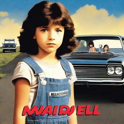 A movie poster featuring a 10-year-old girl with short, dark, curly hair styled in a mullet