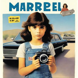 A movie poster featuring a 10-year-old girl with short, dark, curly hair styled in a mullet