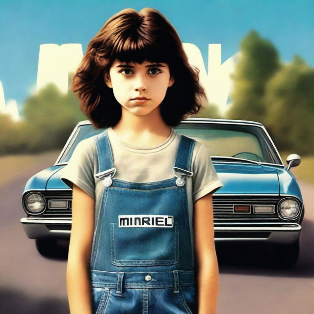 A realistic movie poster featuring a 10-year-old girl with short, dark, curly hair styled in a mullet