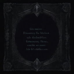 A dark-themed, intricately designed text box banner that matches the gothic ambiance of a souls-like game.