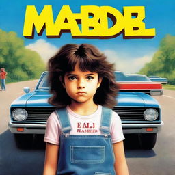 A realistic movie poster featuring a 10-year-old girl with short, dark, curly hair styled in a mullet