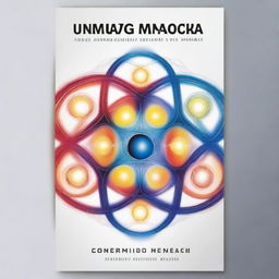 Uma capa de livro com uma moça que emana luz intensa, representando conceitos de física quântica