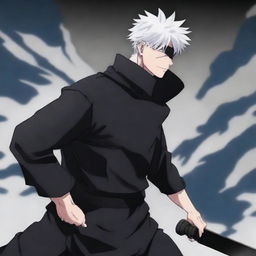 Create an anime-style image featuring Gojo Satoru from Jujutsu Kaisen