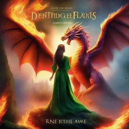 Create a captivating book cover with the title 'Destined Flames: A Tale of the Dragon King and the Fairy Princess'