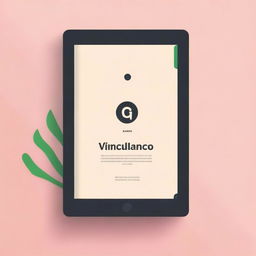 Create a minimalist ebook cover design with the title 'Vinculando o Git ao GitHub com SSH'