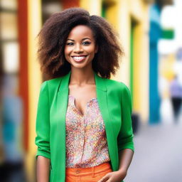 A beautiful and attractive woman standing confidently