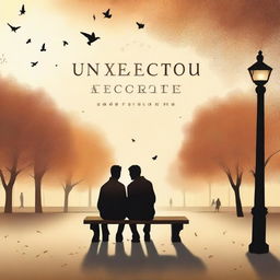 Design a contemporary book cover for a boy love story titled 'Unexpected Encounter