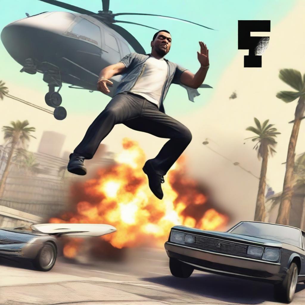 Create an eye-catching thumbnail for a video titled 'GTA V FAILS: Mejores Momentos'