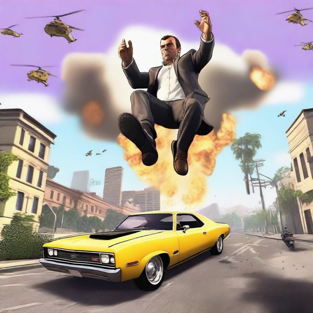 Create an eye-catching thumbnail for a video titled 'GTA V FAILS: Best Moments'