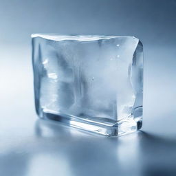 A highly detailed and realistic 4K image of a piece of ice