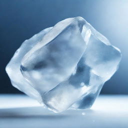 A highly detailed and realistic 4K image of a piece of ice