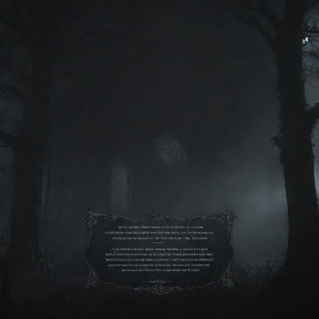 A dark and intricately designed text box banner reflecting the gothic and somber atmosphere of a souls-like game.