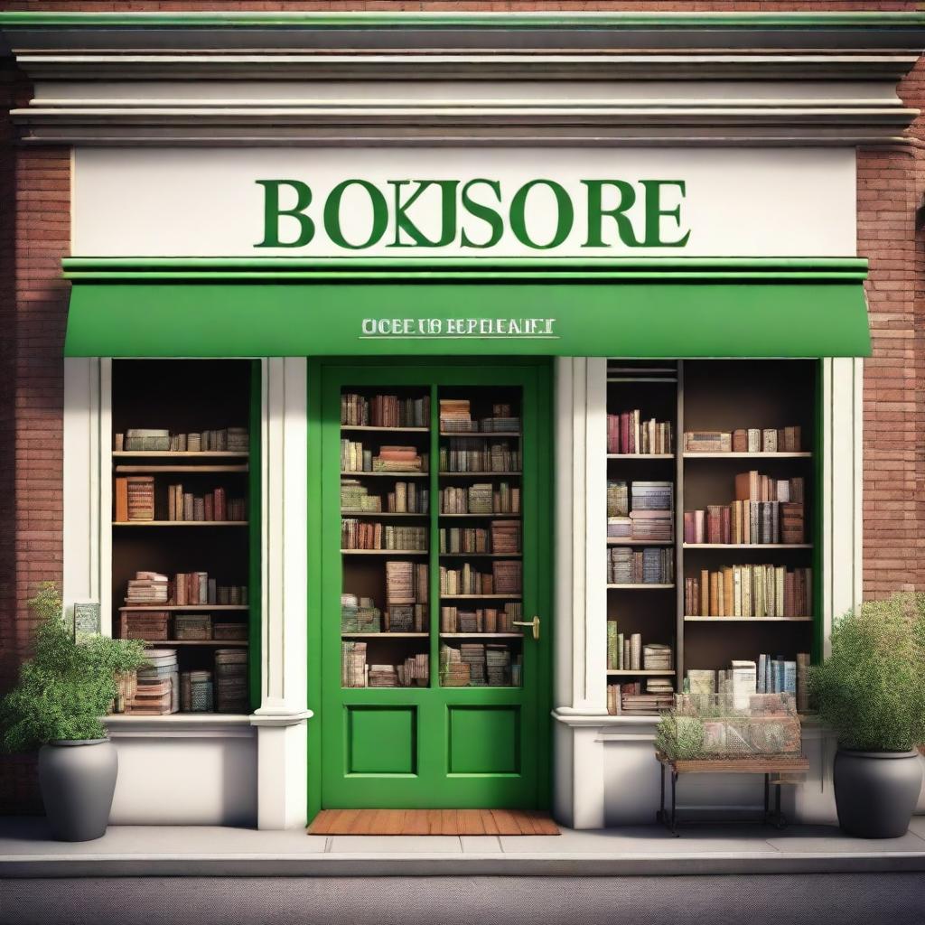 Create an image of the exterior of a bookstore