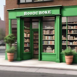 Create an image of the exterior of a bookstore