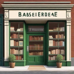 Create an image of the exterior of a bookstore