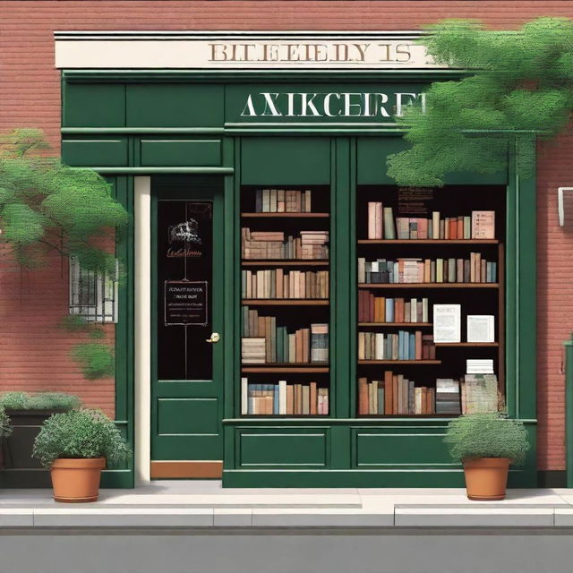 Create an image of the exterior of a bookstore