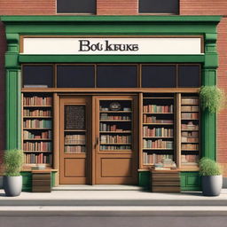 Create an image of the exterior of a bookstore