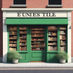 Create an image of the exterior of a bookstore