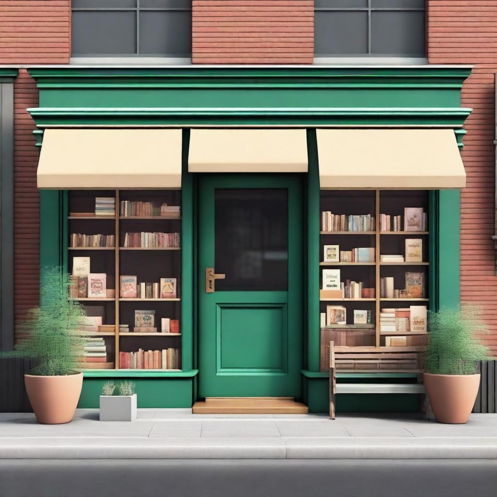 Create an image of the exterior of a bookstore